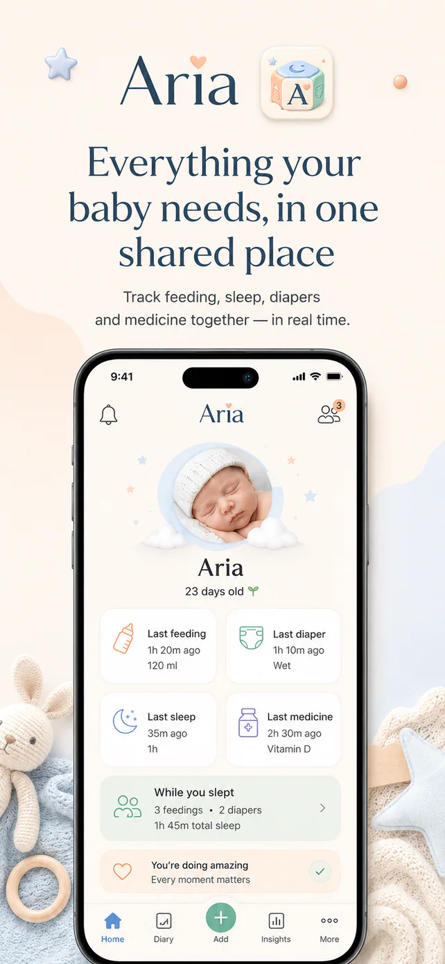 Aria main screen