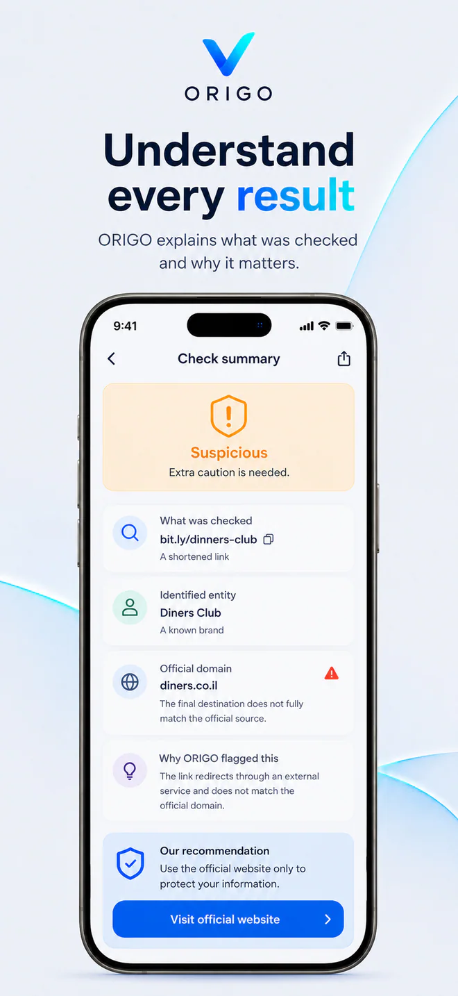 ORIGO screen