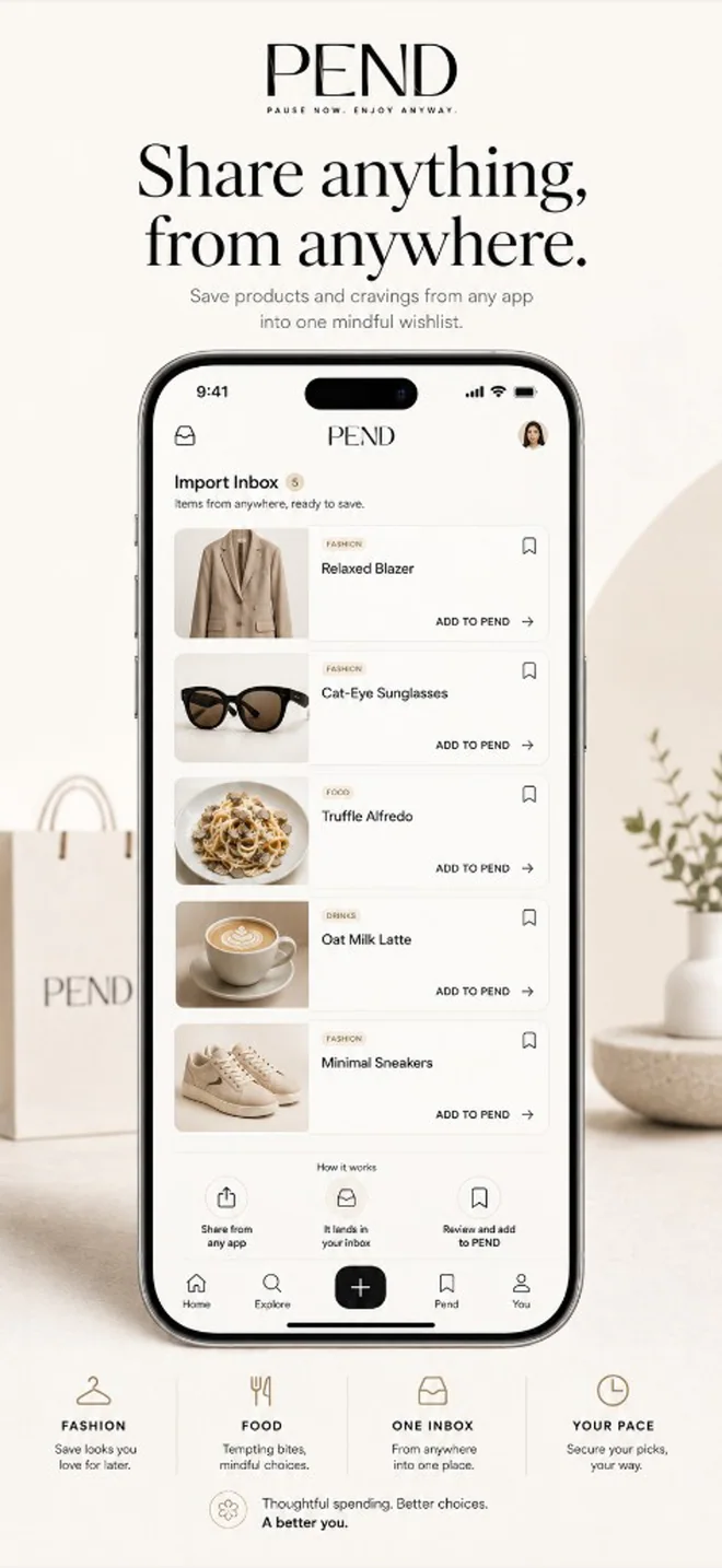 PEND main screen