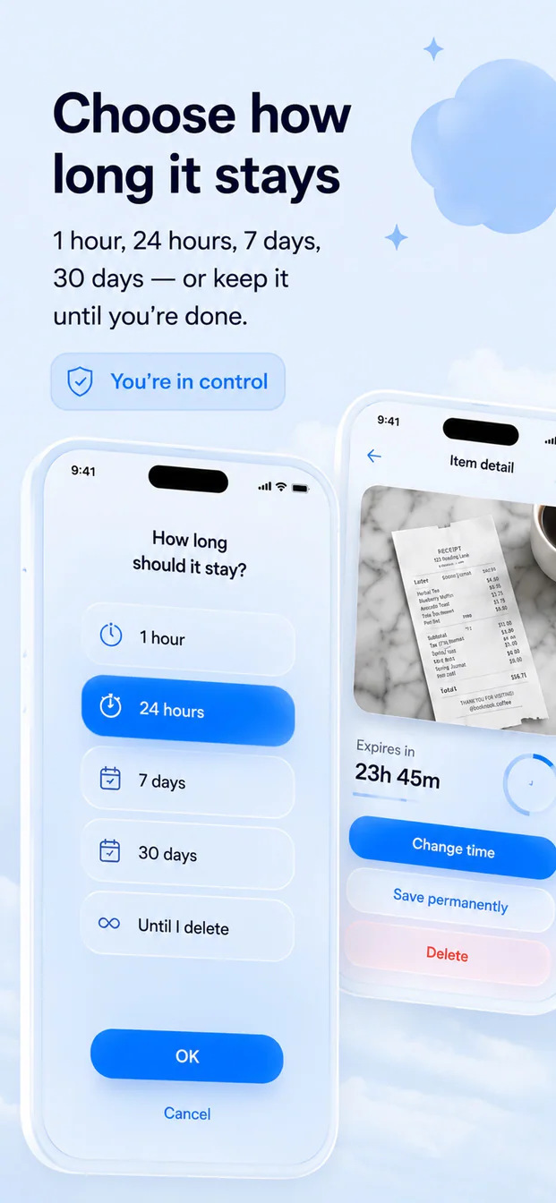PoofCam screen