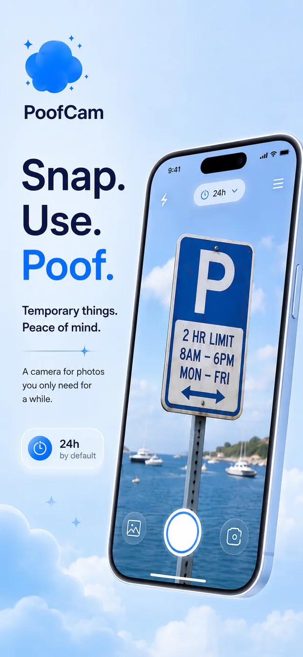 PoofCam main screen