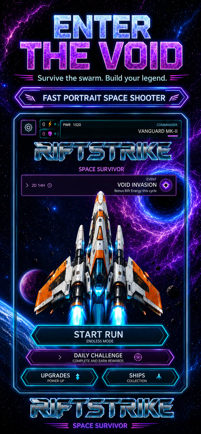 RIFTSTRIKE app screen